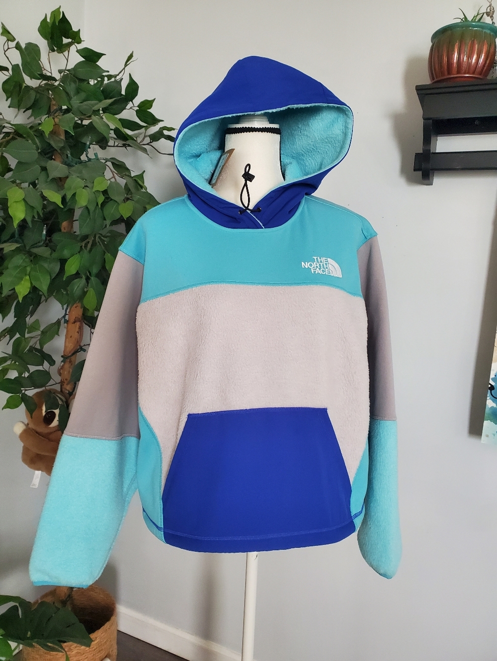 THE NORTH FACE Novelty Fleece Colorblock Retro Maui Blue XL
